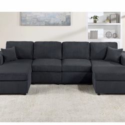 Black Sectional Sofa Brand New