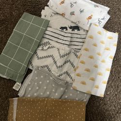 8 Burp Cloths/receiving Blankets