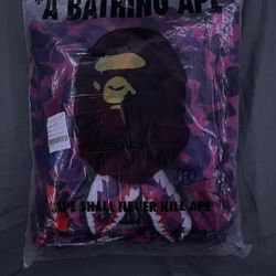 BAPE Color Camo Shark Full Zip Hoodie 'Purple’ (large)