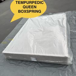 BRAND NEW QUEEN TEMPURPEDIC BOXSPRING 