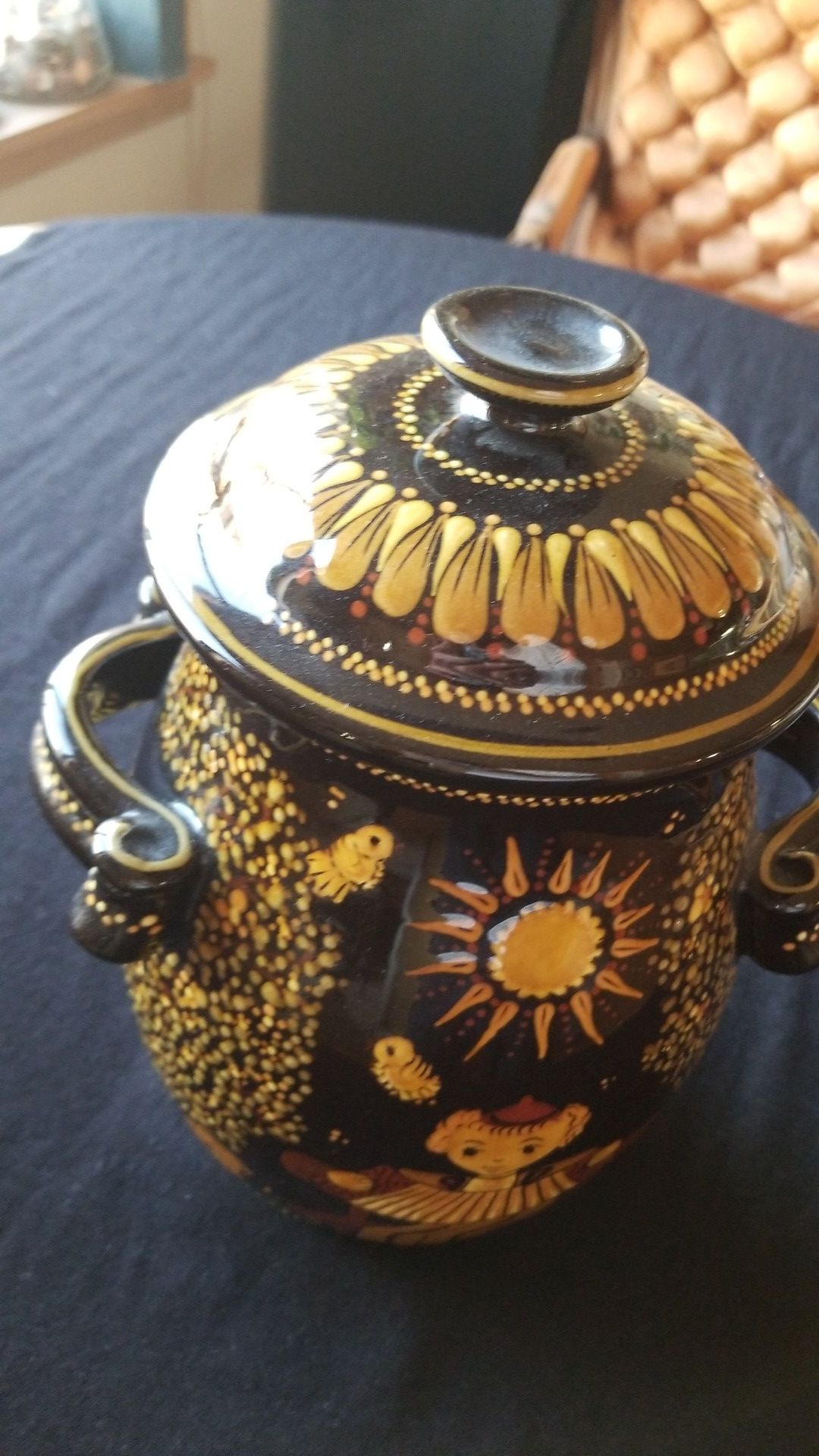 Exquisite Swiss Cookie Jar