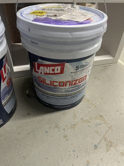 BRAND NEW - 5 gallon Lanco Siliconizer Acrylic Elastomeric White Reflective Roof Sealer