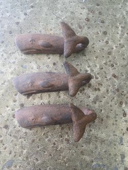Cast iron whales decoration
