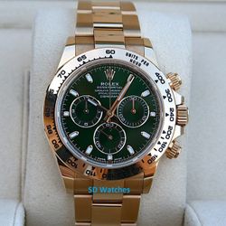 ROLEX 116508 DAYTONA WATCH 18K GOLD JOHN MAYER GREEN DIAL - T8296