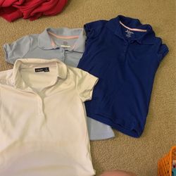 Girls Size 7- 5 Collard School Shirts