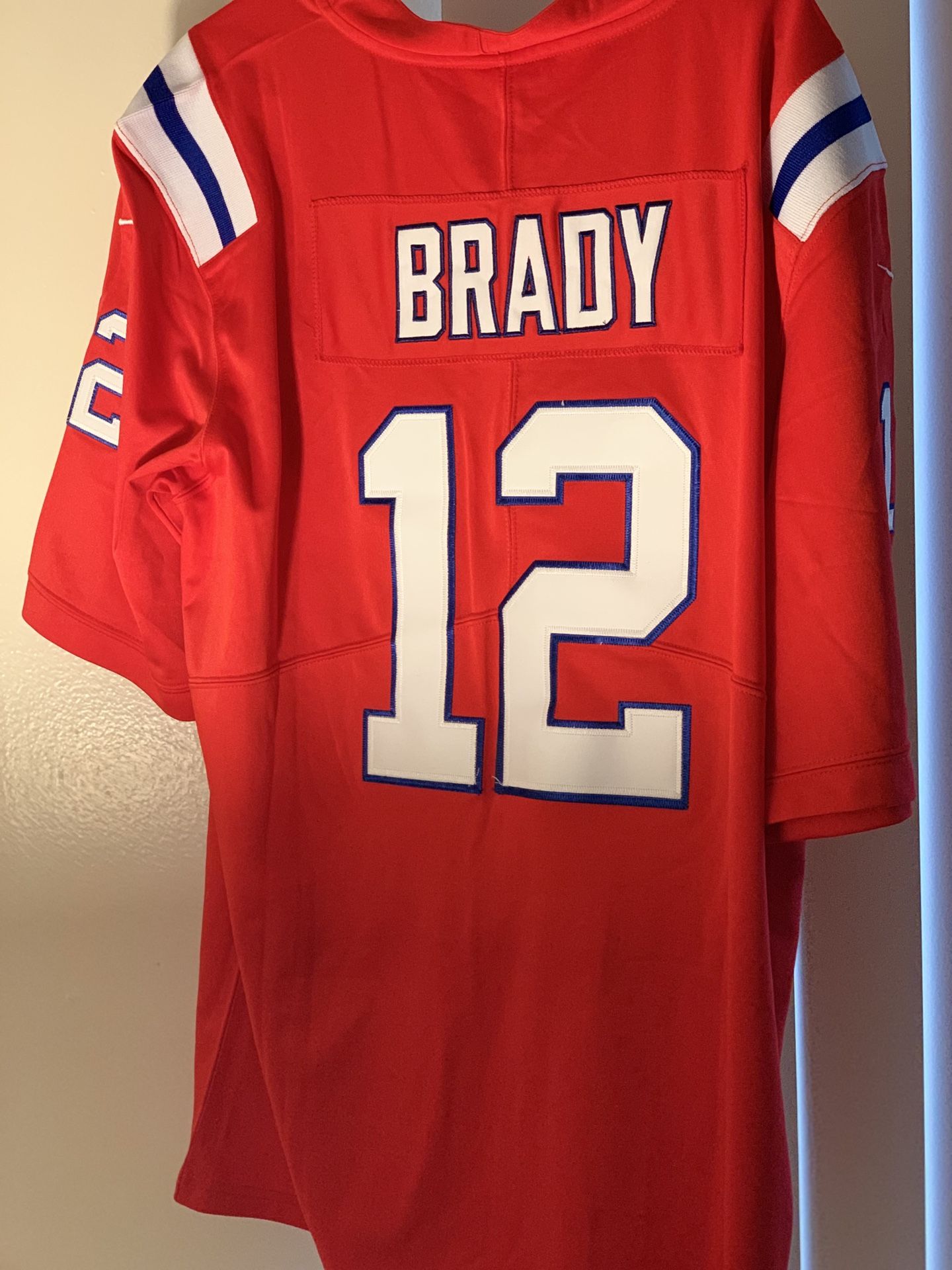 Tom Brady #12 Jersey New England Patriots throwback Red Limited jersey