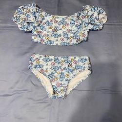 Bluey Toddler Girl Puff Sleeve Swimsuit a two-piece set size 4T PRICE FIRM must pick up 