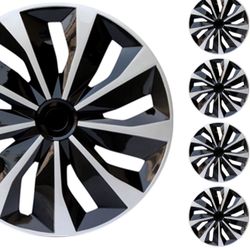 Wheel Cover Replacement R17 Hub Caps Universal Wheel Rim Cover ABS Material Exterior Accessories for Car Truck SUV -Set of 4
