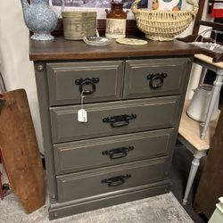 Rustic Refinished 4 Drawer Dresser 