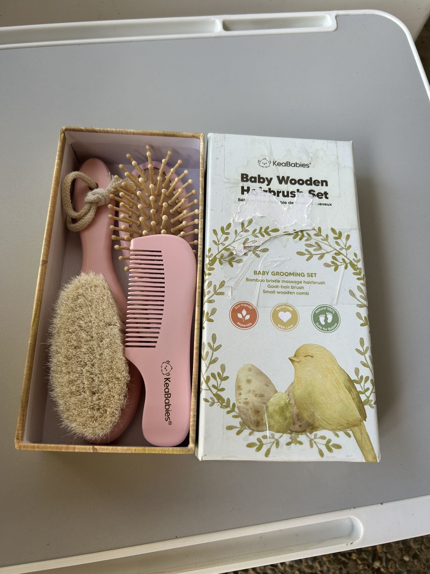Baby Wooden Hair Brush Set