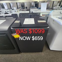 5.3 Cu. Ft. Smart Top Load Washer In Matte Black With AGITATOR,  Easy Unload And Turbowash 3d Technology 