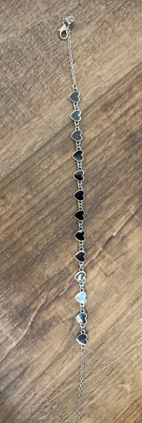 Black Heart Charm Choker Necklace Alt