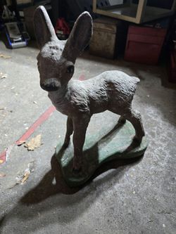 Vintage Concrete Deer Statue