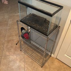 10 Gallon Fish Tank With Lid And Stand With Gravel And One Decoration Richmond, Texas 77407