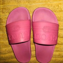 Gucci Rubber Slide Sandals Pink