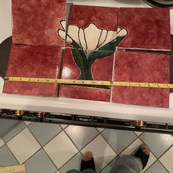 Six tile ceramic backsplash decor