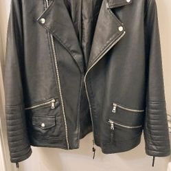 Forever 21 Mens Faux Leather Moto Jacket