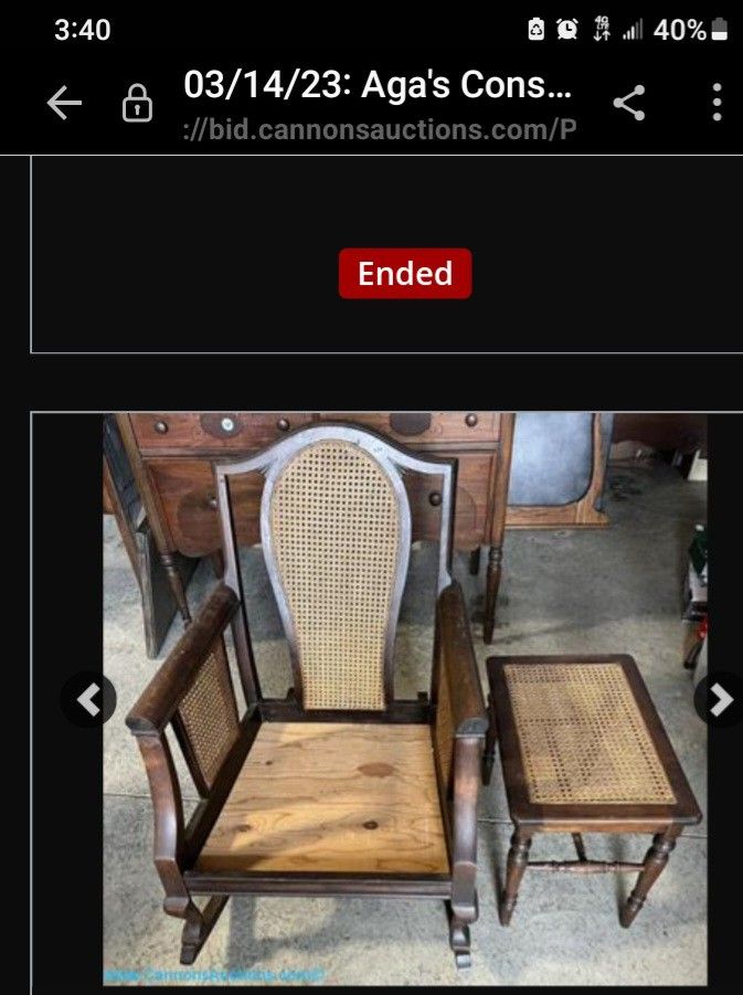 Antique Chair With Matching Table