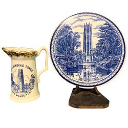 Vintage Bok Tower Gardens Singing Tower Staffordshire Trivet Mini Pitcher
