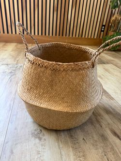 Woven plant basket