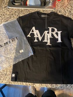 AMIRI Black Sketch Logo Graphic Tee