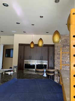 Four Pendant Light Fixtures 