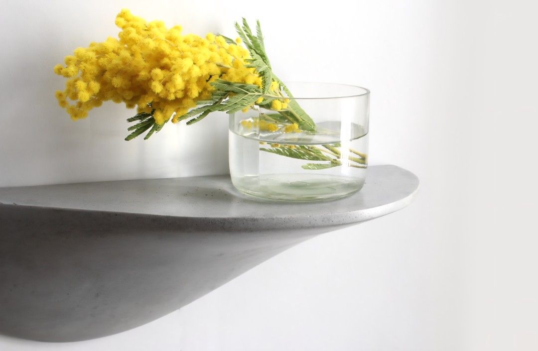 HANDCRAFTED IN VIENNA - Abstract Form Concrete Shelf