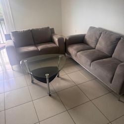 gray living room furniture/ Muebles grises para la sala