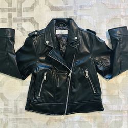 Girls Faux Leather Jacket