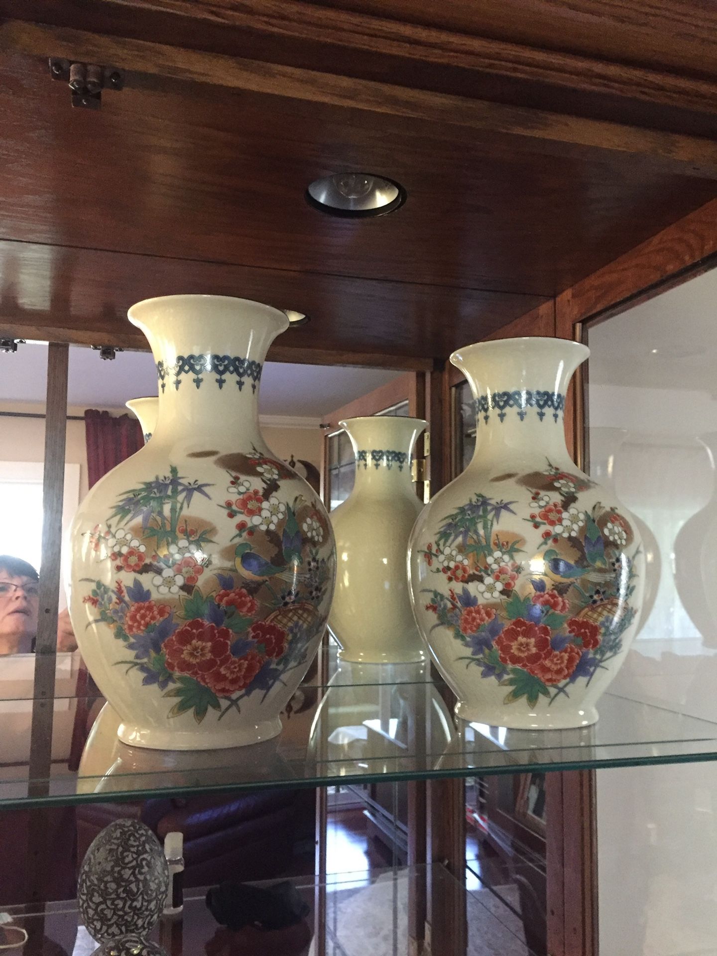 Gold Imari hand painted vase