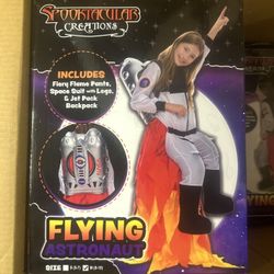 Spooktacular creations, flying astronaut, jet pack, costume, Halloween, dress up size medium A6