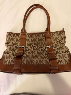 The Michael Kors Logo Satchel Top Handle Bag