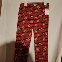 Girls Large Reindeer Leggings