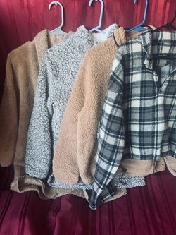 Lot of 4 Sherpa & Fleece Jackets