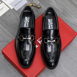 Ferragamo Men’s Leather Shoes With Box 2026 New