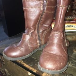 Carter girls size 10 brown photo leather zip up boots $15
