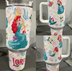 Ariel Inspired "Sea Adventures” - Hot/Cold Tumbler - Multiple Sizes Available