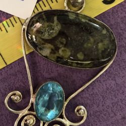 Handcrafted Natural Ocean Jasper & Blue Topaz Jewelry 
