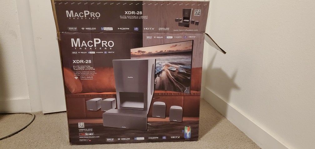 Surround Sound MacPro 28-HDR Elite Edition 5.1 Smart Home Theater System XDR-28