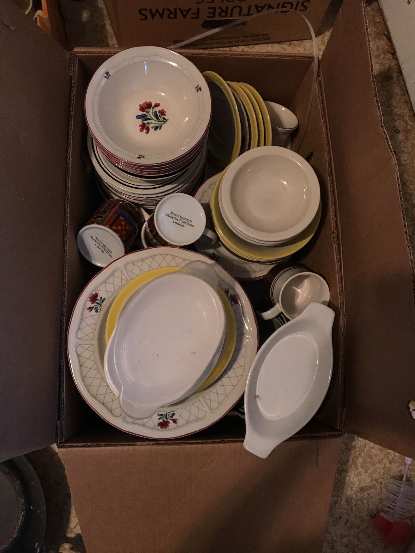 Box of dishes