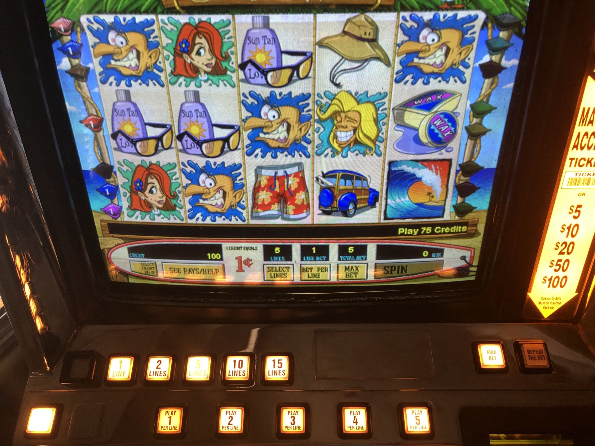 Catch a wave slot machine