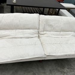 LINSY 71 Inch Futon Sofa Bed Corduroy Futon Couch with Adjustable Backrest, Convertible Folding Futons Sofa Couches for Small Spaces Living Rooms Apar