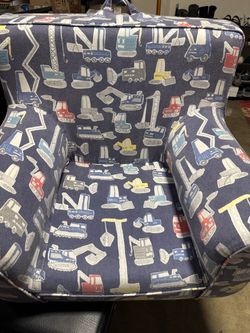 Pottery Barn Kids Anywhere Chair (Construction Truck Pattern)