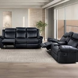 Black Recliner Sofa & Recliner Loveseat