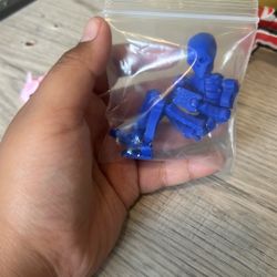 3-D Printed Blue Skeleton