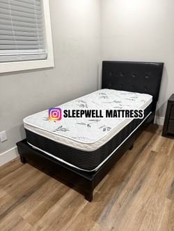 New Twin Bed Frame With Mattress 