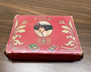 Vintage Coca-Cola Double Deck Playing Card Set in Collector Tin - Victorian Lady