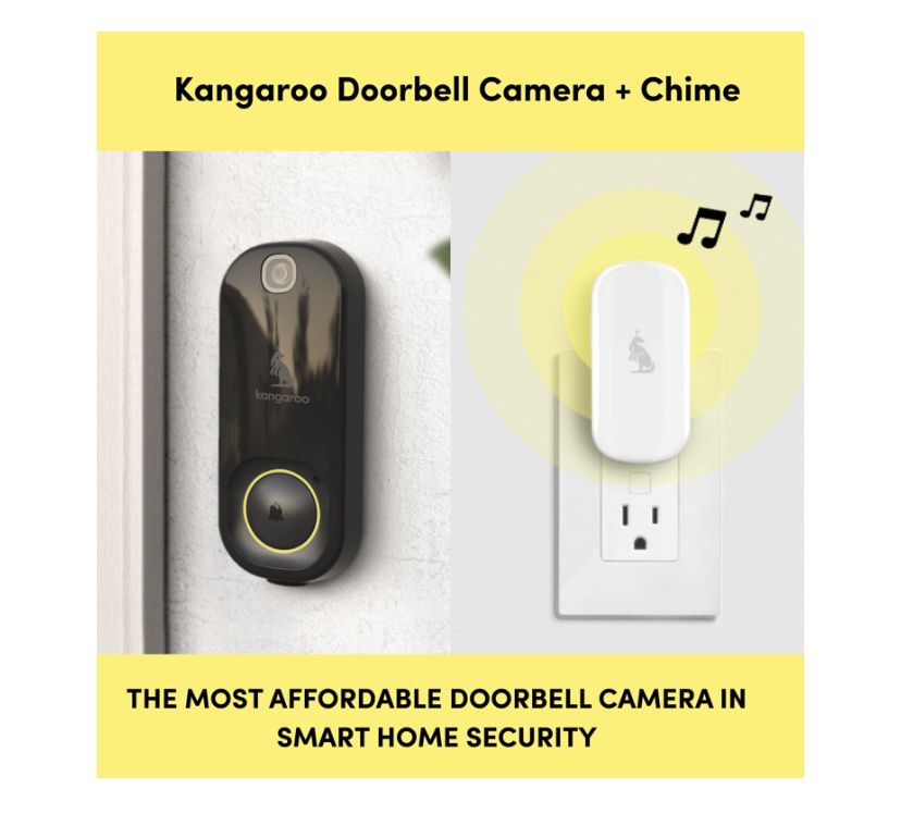 Kangaroo Security Photo Doorbell Camera + Chime