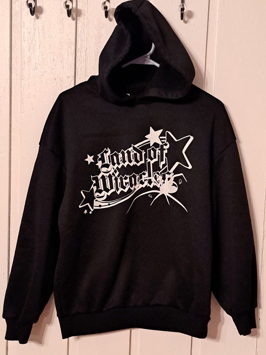 Boys Hoodie Size 13 Years SHEIN Black