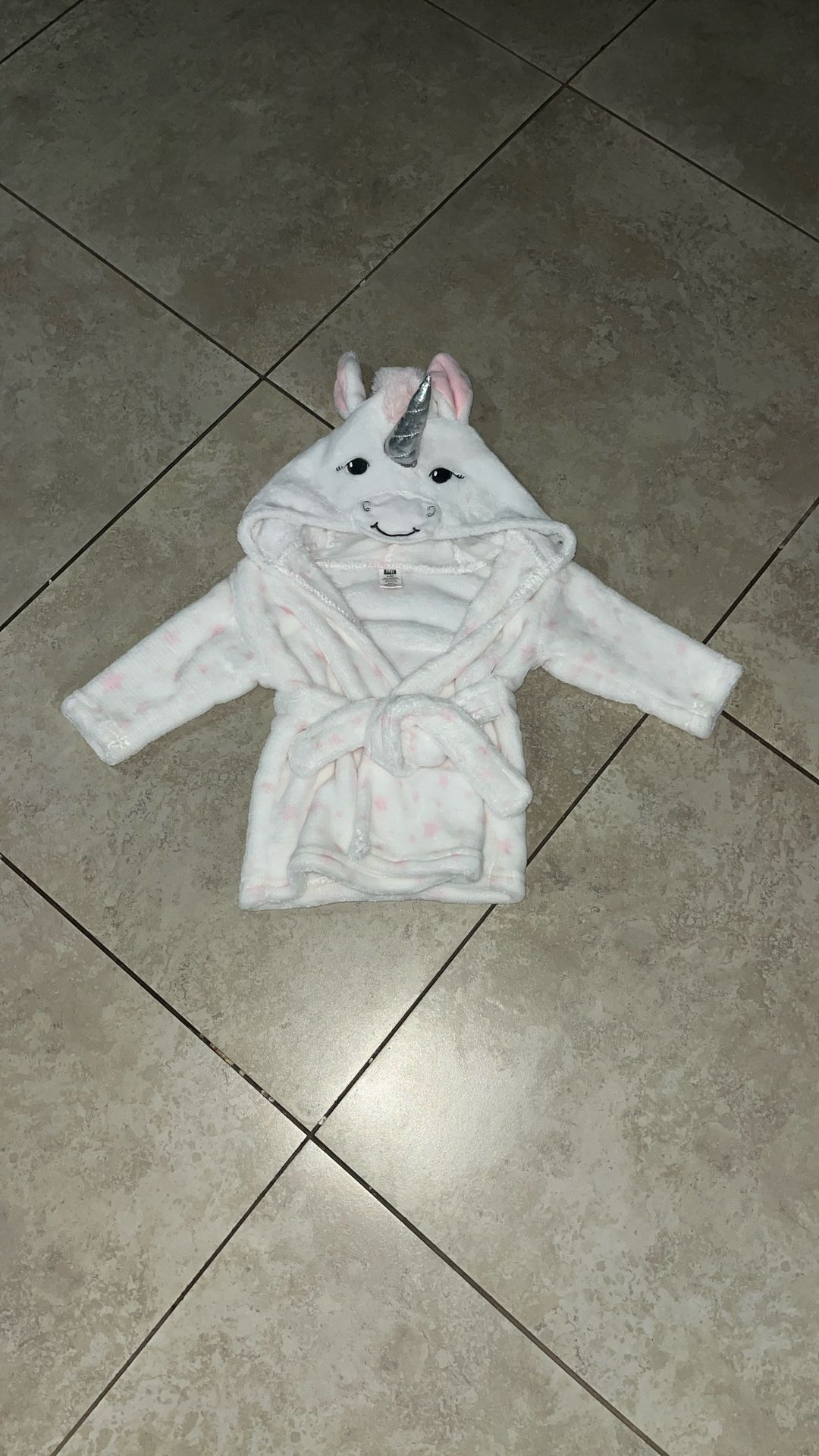 HB Baby Girl’s Unicorn Robe, Size 0-9 Months 